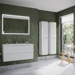 Подвесная тумба под раковину Sancos Norma 2.0 NR2.0100W 100см белый глянец